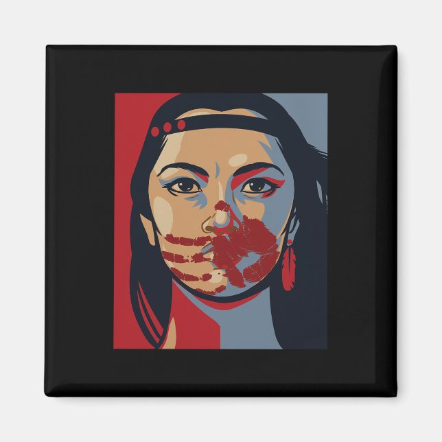 Imán Mmiw Awareness Indigenous Women Art Stolen Sisters (Frente)