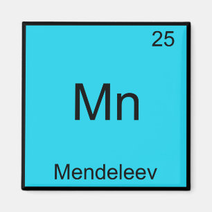 Imán Mn - Mendeleev Elemento divertida Símbolo de quími