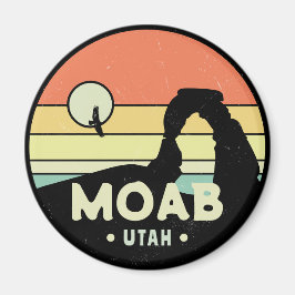 Imán Moab Utah Vintage Desert Sunset Retro Souvenir 60