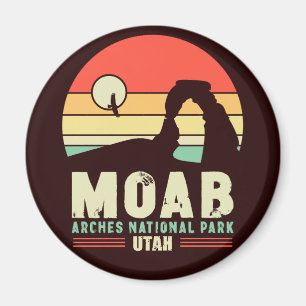 Imán Moab Utah Vintage Desert Sunset Retro Souvenir 60