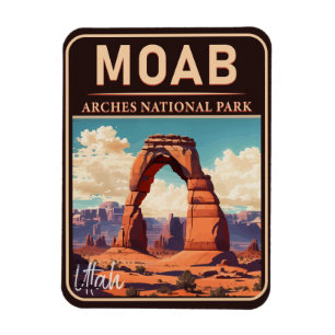 Imán Moab Utah Vintage Sunset Arches Aventura Al Aire L