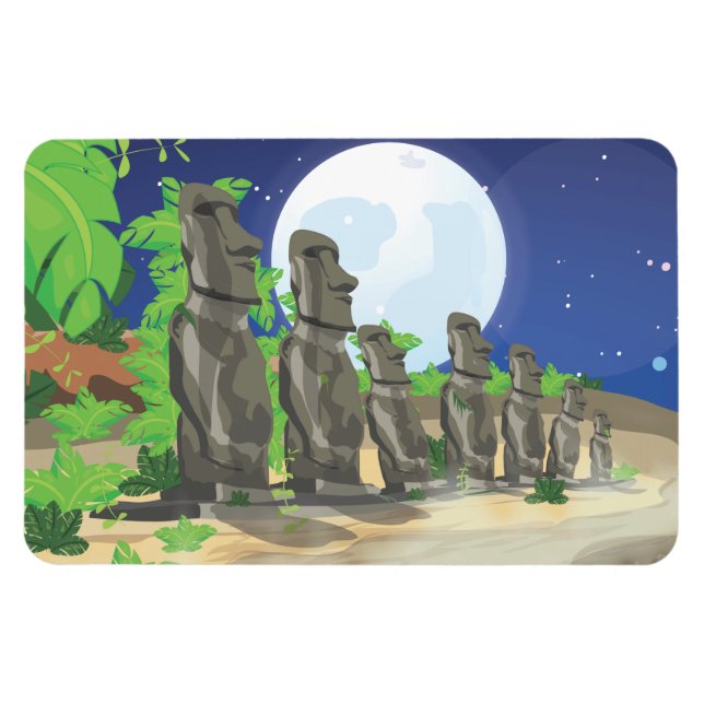 Imán Moái de Isla de Pascua (Horizontal)
