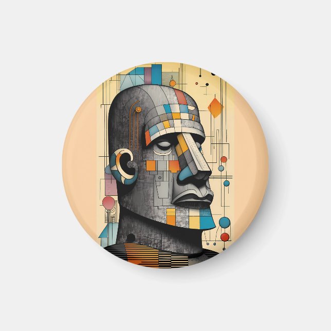Imán Moai del siglo XXI - Ken Gage Tiki Art (Frente)