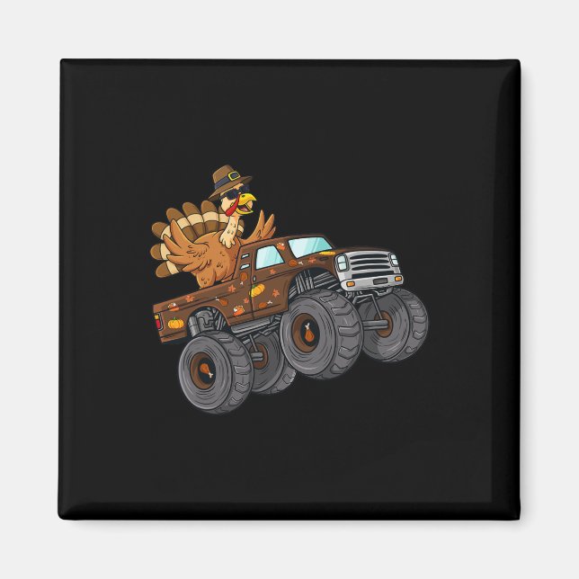 Imán Mochila de Acción de Gracias Turquía monta Camión  (Frente)