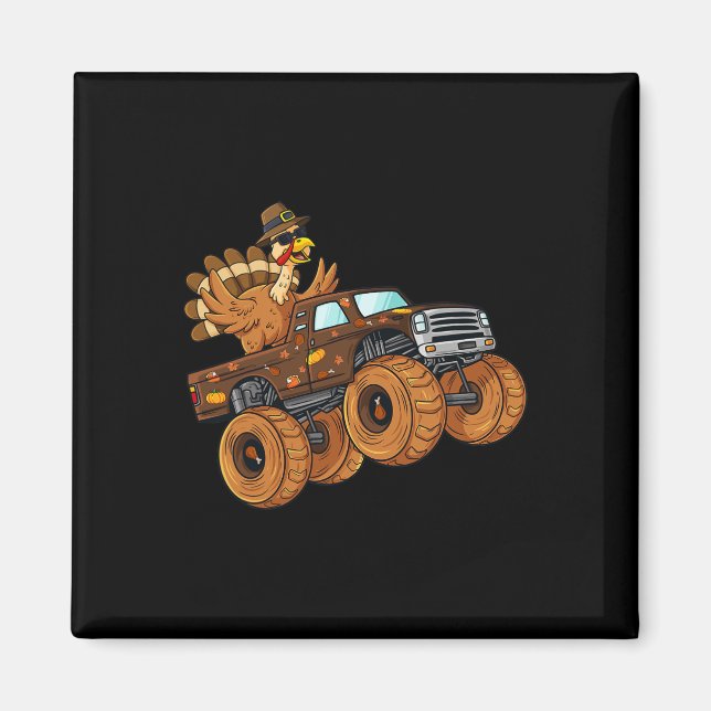 Imán Mochila de Acción de Gracias Turquía monta Camión  (Frente)