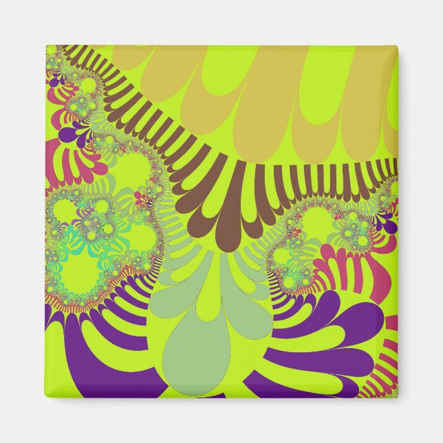 Imán Mod amarillo y púrpura (Frente)