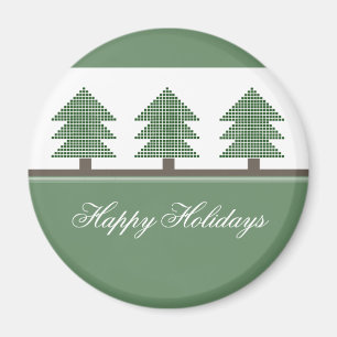Imán Mod Christmas Trees Holiday Magnet