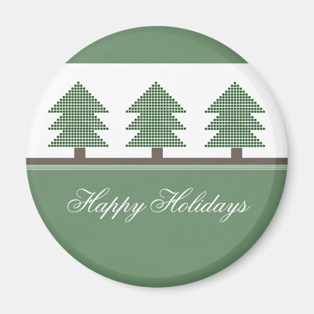 Imán Mod Christmas Trees Holiday Magnet (Frente)
