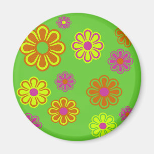 Imán mod pop flowers groovy