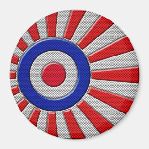 Imán Mod Roundel Sunburst Carbon Fiber Style