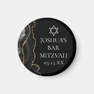 Imán Moda Black Gold Agate Bar Mitzvah Fiesta