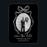 Imán Moda Boda de barro de mano moderna salva la fecha<br><div class="desc">Moda Boda de barro de mano moderna salva el imán de fecha</div>