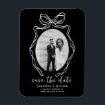 Imán Moda Boda de barro de mano moderna salva la fecha<br><div class="desc">Moda Boda de barro de mano moderna salva el imán de fecha</div>