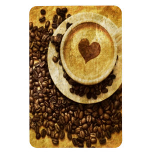 Imán Moda Capuchino Java Café frijol Café Lover