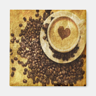 Imán Moda Capuchino Java Café frijol Café Lover