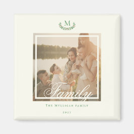 Imán Moda de regalo de Navidades con monograma fotográf