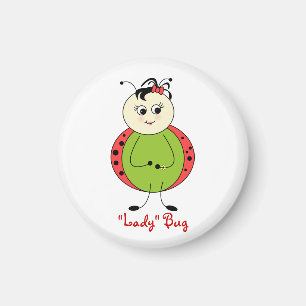 Imán Moda femenina de la mariquita linda