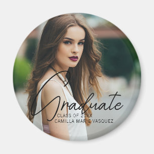 Imán Moda Graduación Foto Sobreposición manuscrita del 