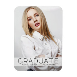 Imán Moda moderna 1 Invitación de foto graduada