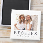 Imán Moda moderna minimalista Mejor foto de amigos BFF<br><div class="desc">El diseño se compone de tipografía divertida y lúdica con fuentes sans serif y serif. Añadir una foto personalizado.</div>