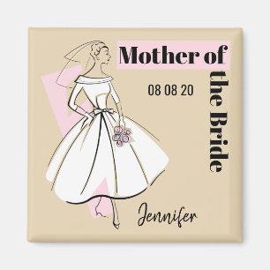Imán Moda Novia Neutral Madre Novia Fecha Nombre