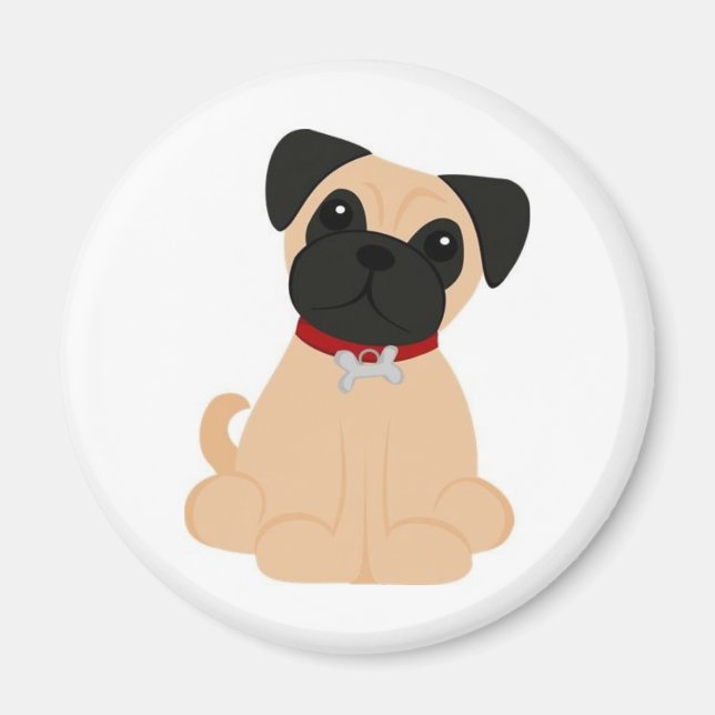 Imán Moda Peticular - Pug (Frente)