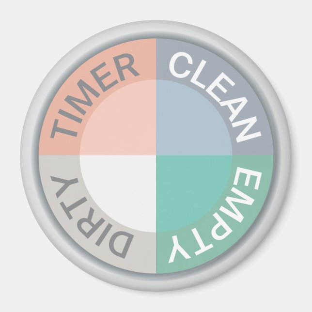 Imán Moda vacía de suciedad del temporizador de limpiez (Frente)