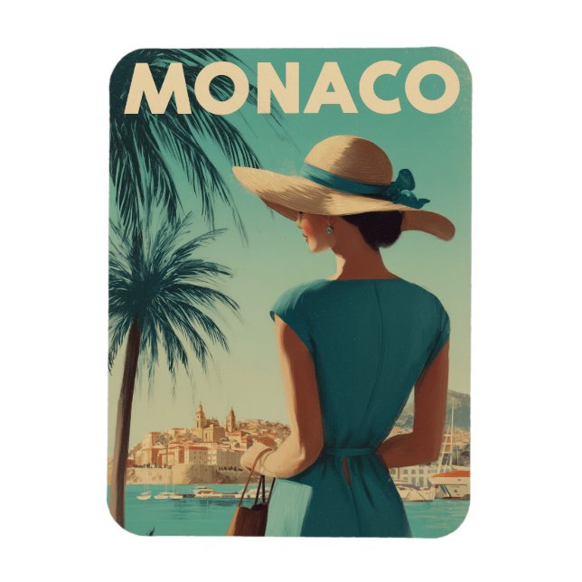 Imán Moda vintage de Mónaco (Vertical)