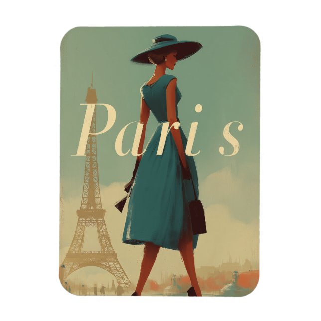 Imán Moda vintage de París (Vertical)