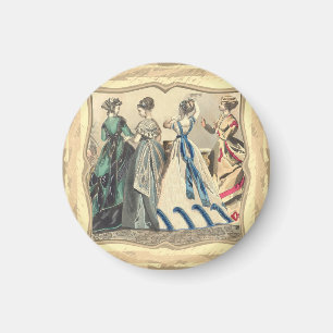 Imán Modas Elegantes de Damas Victorianas