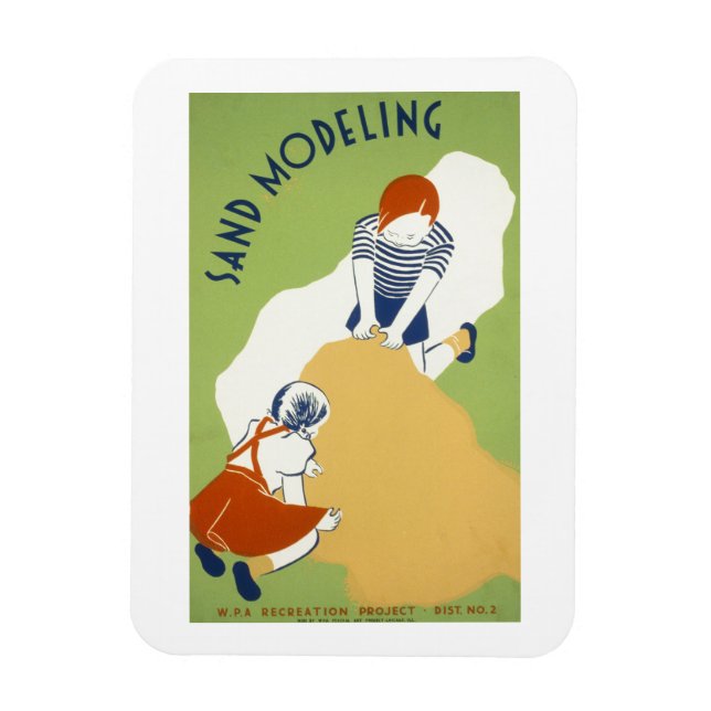 Imán Modelado de arena (Vertical)