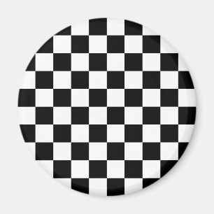 Imán Modelo a cuadros negro y blanco