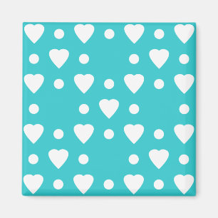 Imán Modelo azul y blanco del corazón