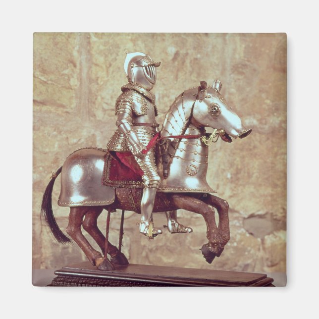 Imán Modelo de caballo y jinete a regatas, c.1640 (Frente)
