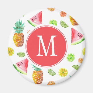 Imán Modelo de la fruta escarchada de la acuarela