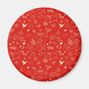 Imán Modelo de la tarjeta del día de San Valentín