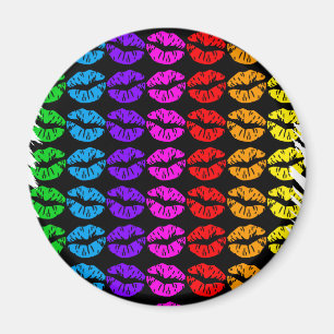 Imán Modelo de los labios del arco iris