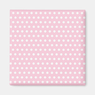 Imán Modelo de lunar rosado y blanco. Manchado