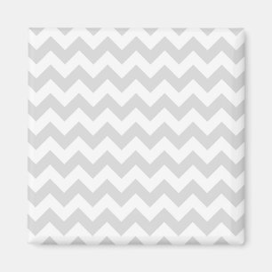 Imán Modelo de zigzag blanco gris claro de Chevron