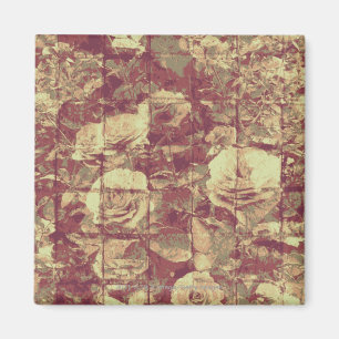 Imán Modelo del camuflaje del rosa en fondo tejado de