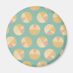 Imán Modelo del círculo del naranja y del verde del