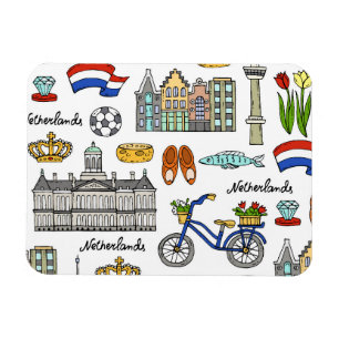 Imán Modelo del Doodle de Netherland