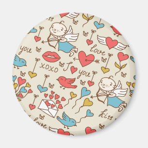 Imán Modelo del el día de San Valentín con el Cupid