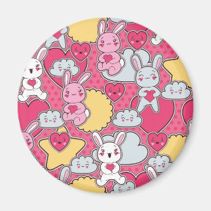 Imán Modelo del niño de Kawaii con Doodles lindos