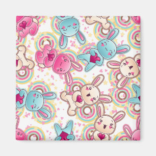 Imán Modelo del niño de Kawaii con Doodles lindos