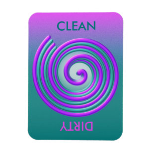 Imán Modelo espiral púrpura brillante y Verde azulado