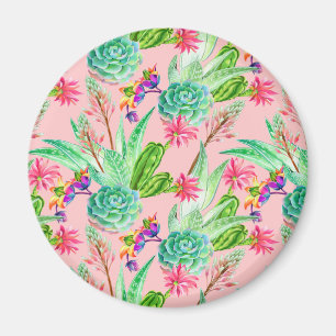 Imán Modelo floreciente de los Succulents de la