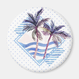 Imán Modelo geométrico púrpura de la palmera de la