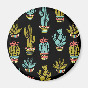 Imán Modelo oscuro del cactus del Grunge