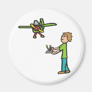 Imán Modelo RC Avión Volando